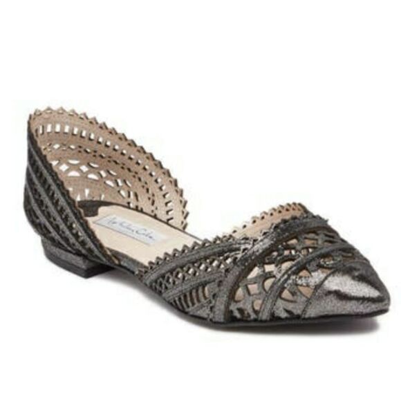 Ashley Cole Cora Lasercut d'Orsay Flats in Onyx Black SZ 6 1/2